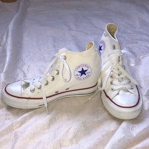 WHITE WEDGE HEEL HIGH TOP CONVERSE